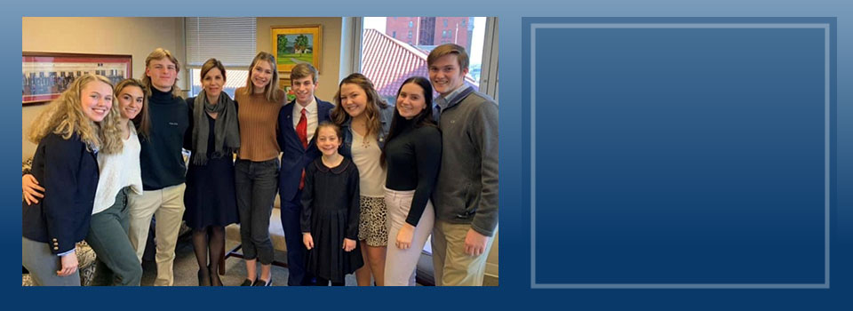 Senator Jill Vogel with young kids